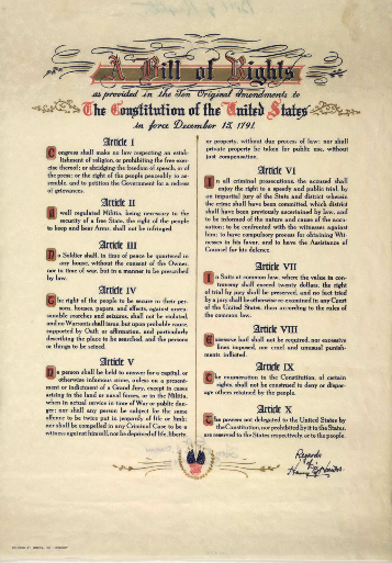The Bill of Rights: A Transcription